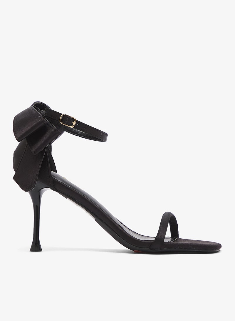 GLAMOROUS Bow Detail Heeled Sandals - Image 1